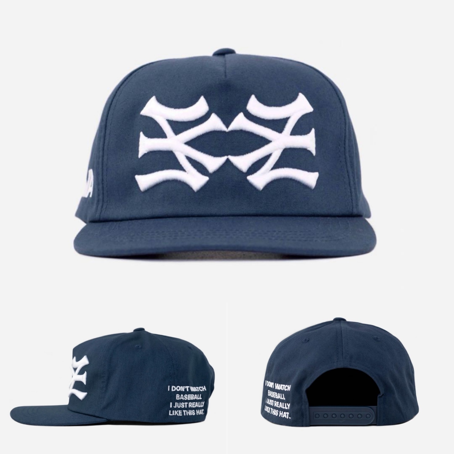 ハ*ン様 oMA NY NY HAT NAVY In stock