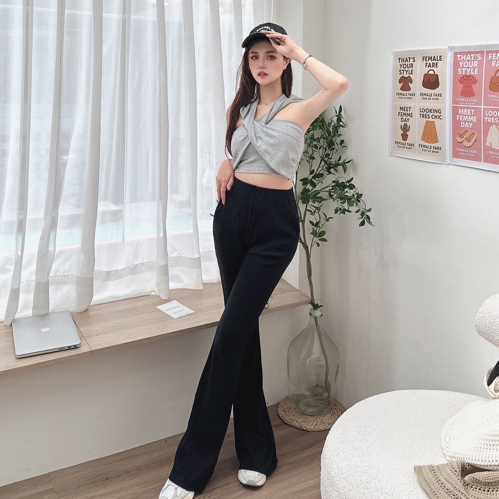 造型扭結連帽BRATOP/三色