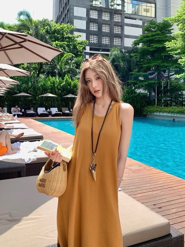 洋裝丨彈力棉交叉美背洋裝