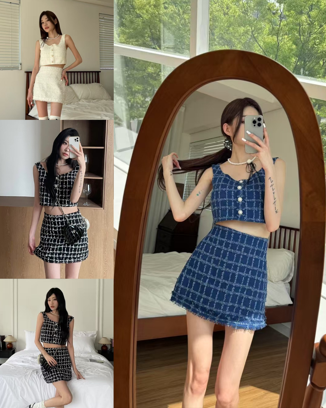 預 購 產 品 丨韓國女裝 - 韓國氣質無袖兩件套裝 Made In Korea ##2（ 預計兩星期後發貨 ）