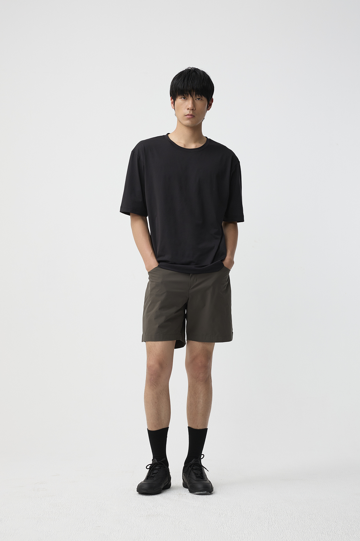 Civishell 防潑水機能短褲 男（墨綠）