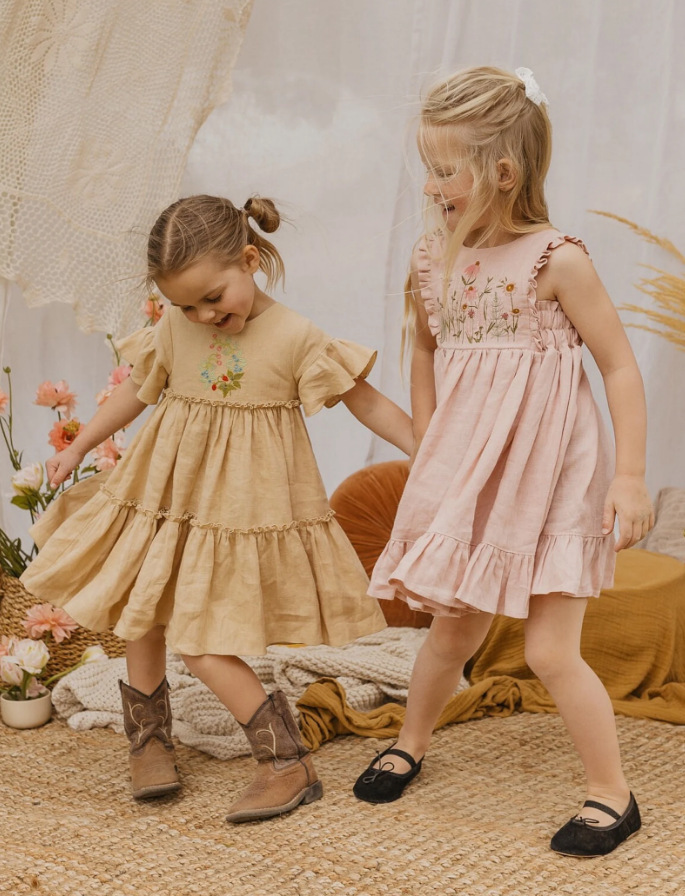 Butterfly embroidered skirt