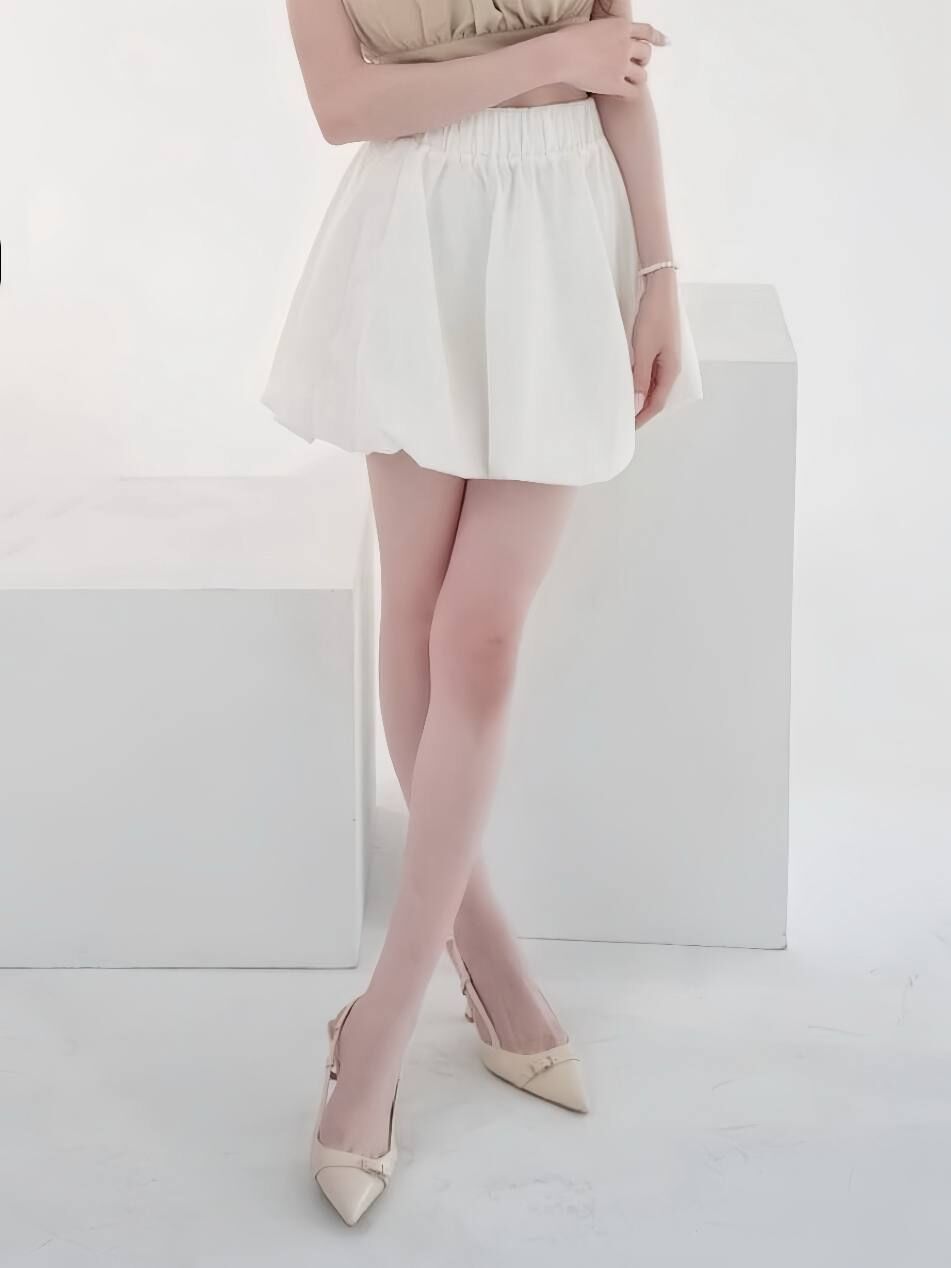 🤍鬆緊澎澎裙南瓜裙花苞裙（白色均碼）