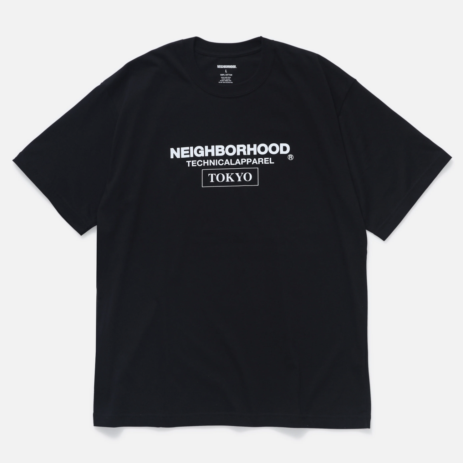 -(B4e02)-NEIGHBORHOOD  NH . TEE SS-16 LOGO TOKYO 東京 短T 黑色/白色-251PCNH-ST16