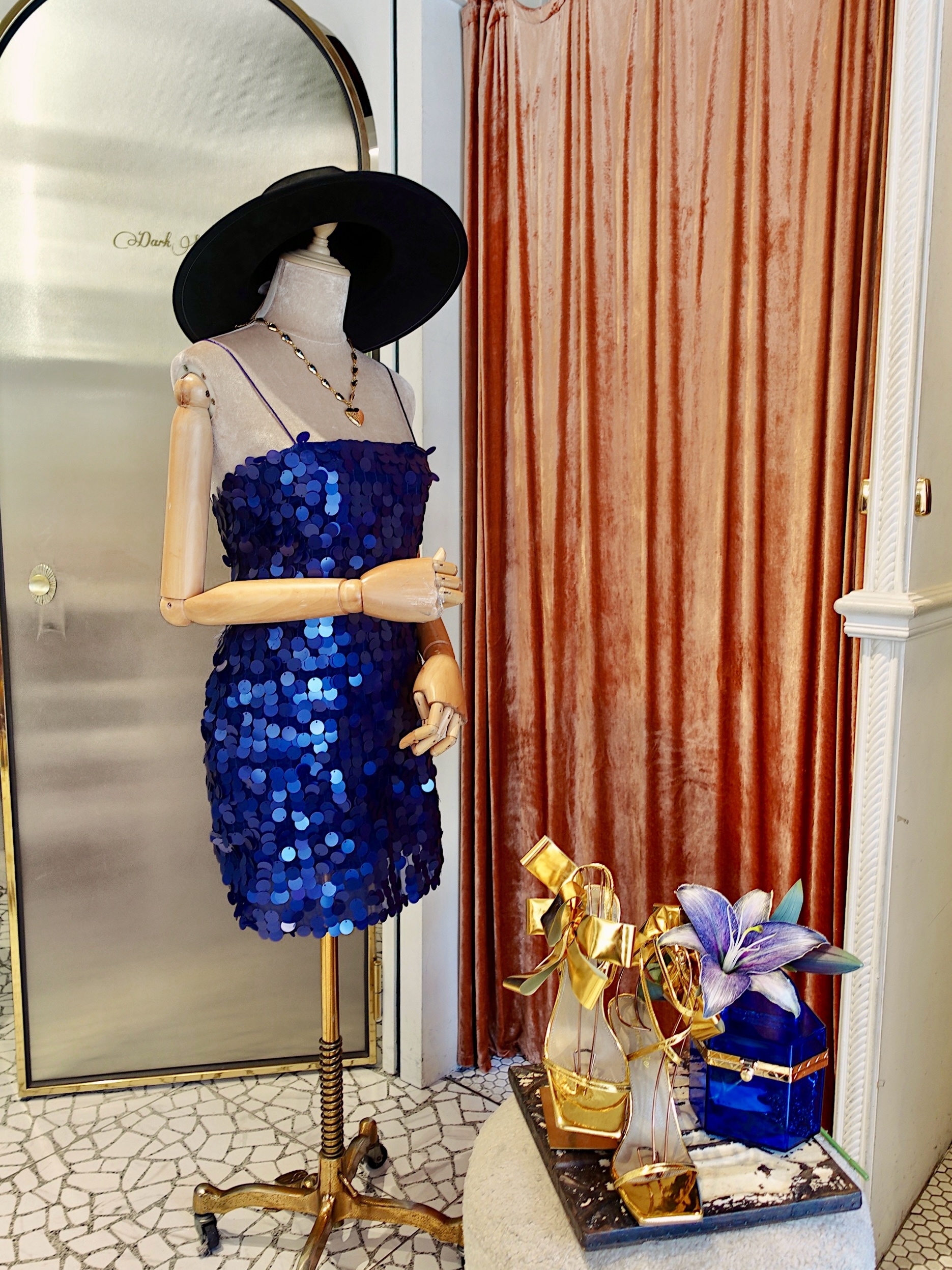 Lux Blue寶藍色亮片Party Drees