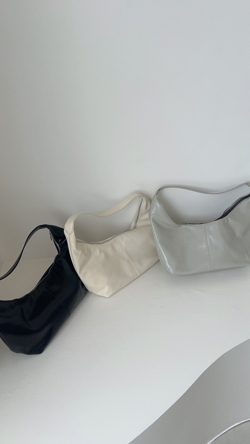 軟皮質日常單肩包 腋下包 3colors