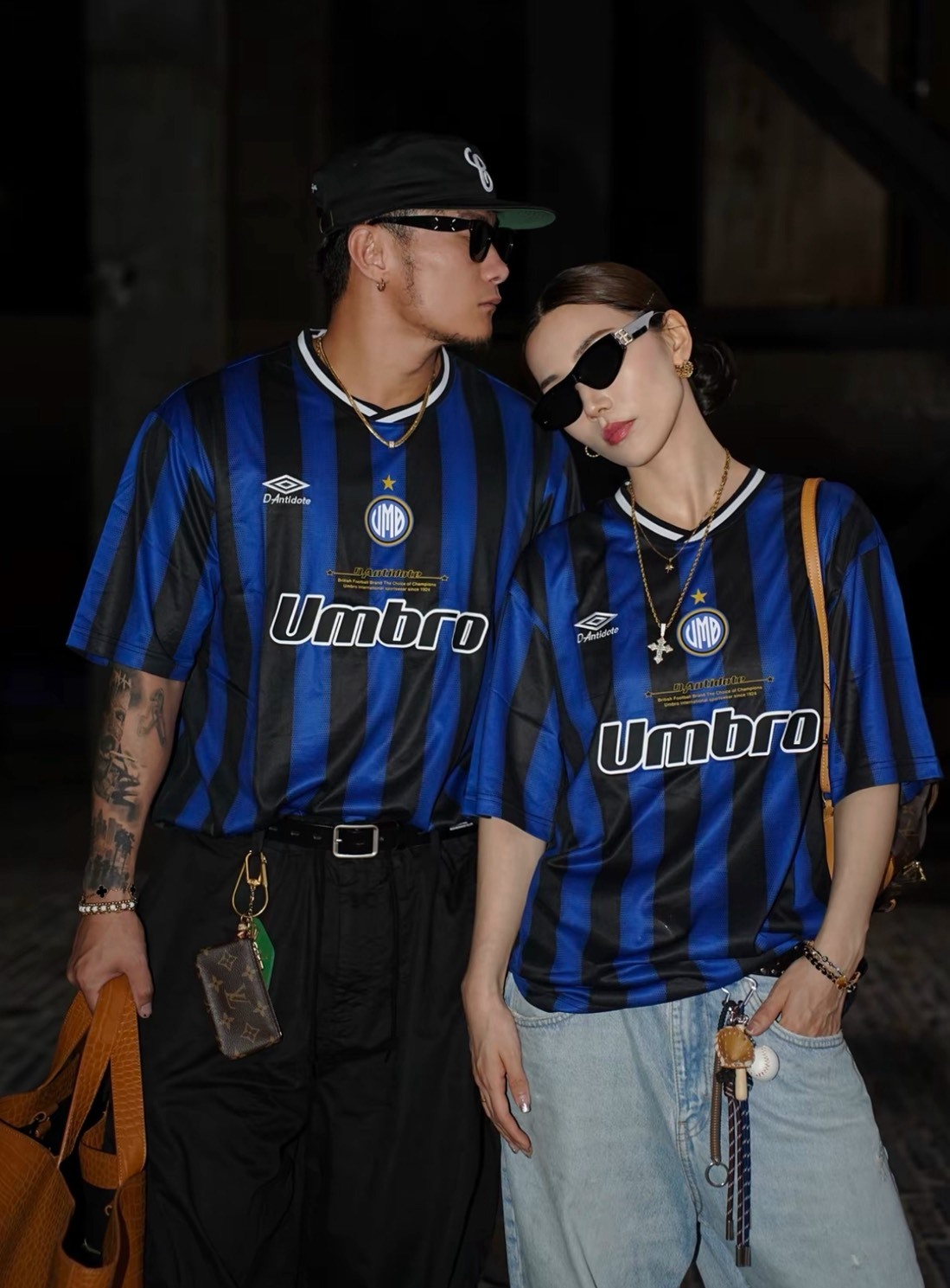 【代購】UMBRO 茵寶 x D-Antidote 聯名 ⚽ 復古國米風格短袖Tee（海浪藍）