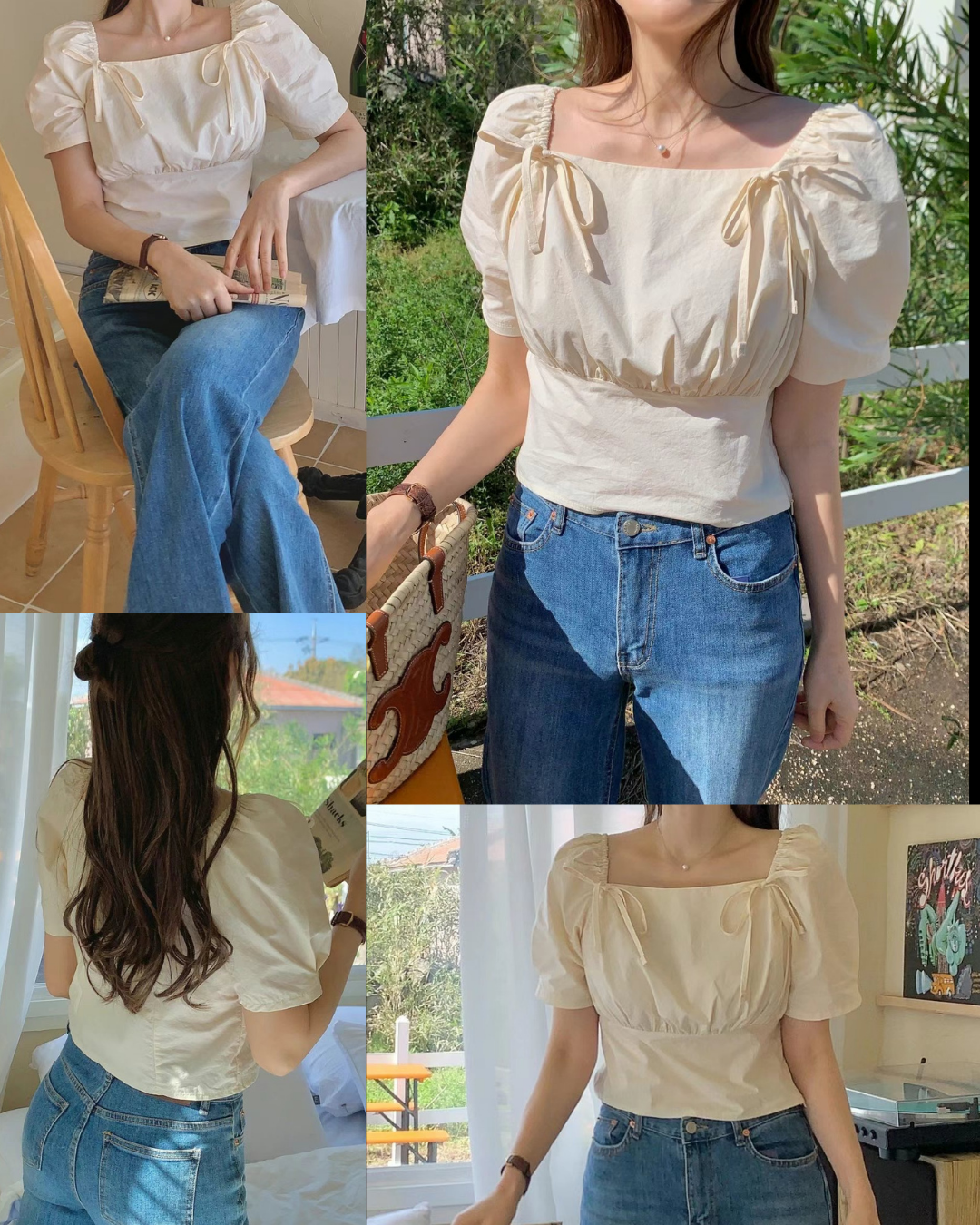 預 購 產 品 丨韓國女裝 - 可愛簡約蝴蝶結短袖上衣  Made In Korea ##9（ 預計兩星期後發貨 ）