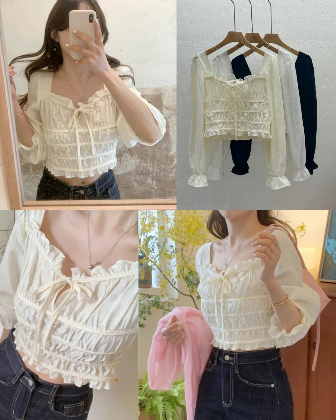 預 購 產 品 丨韓國女裝 - 甜美顯瘦短袖上衣 Made In Korea ##10（ 預計兩星期後發貨 ）