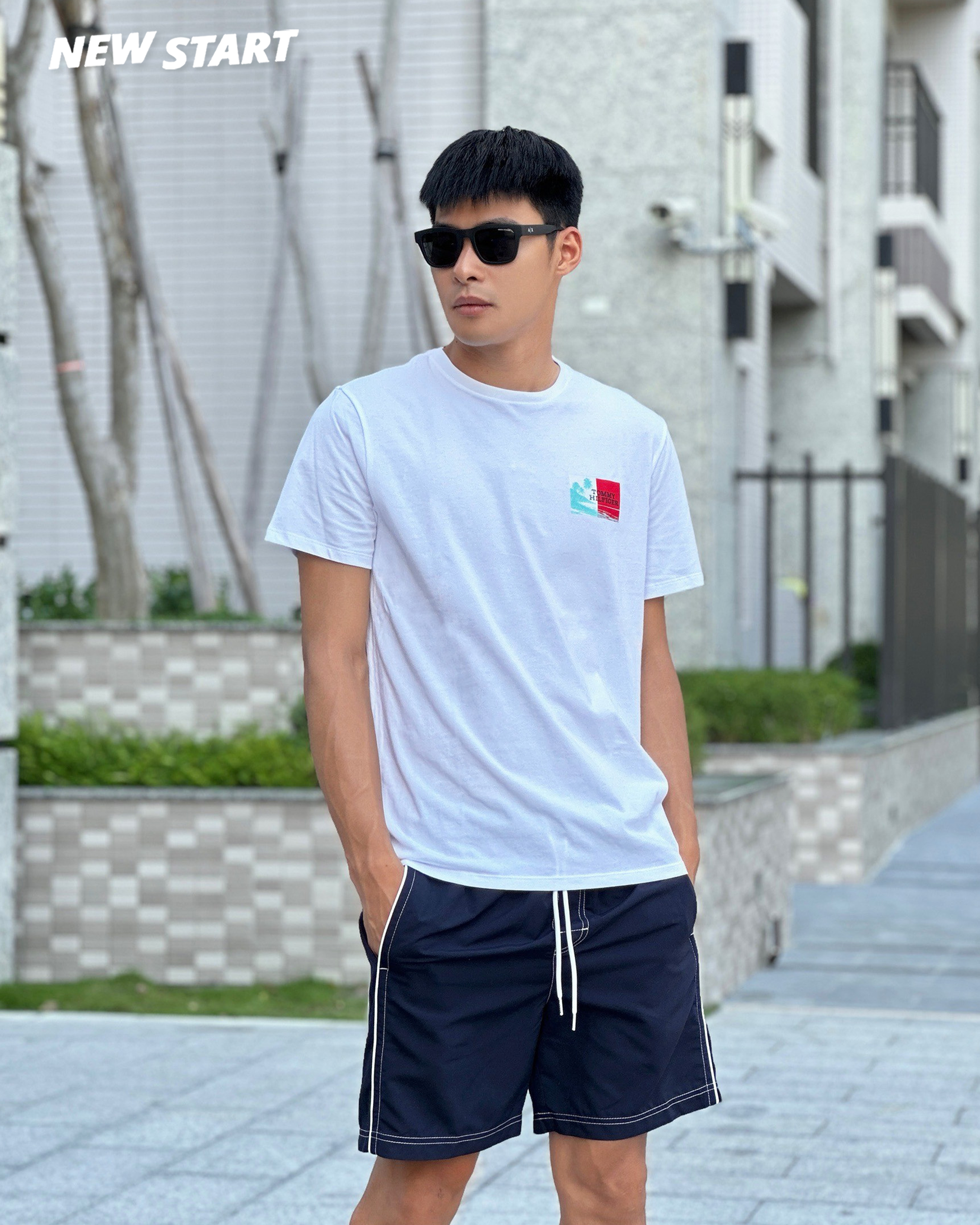 Tommy Hilfiger 棕櫚樹方塊 短袖上衣 短袖 短T