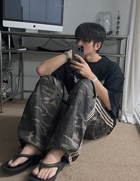 迷彩降落傘工裝褲