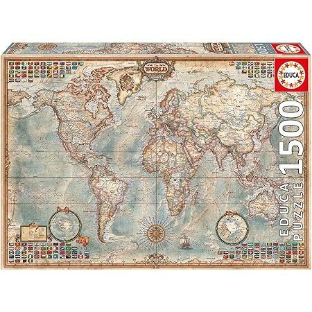 政治世界地圖 (復古板)