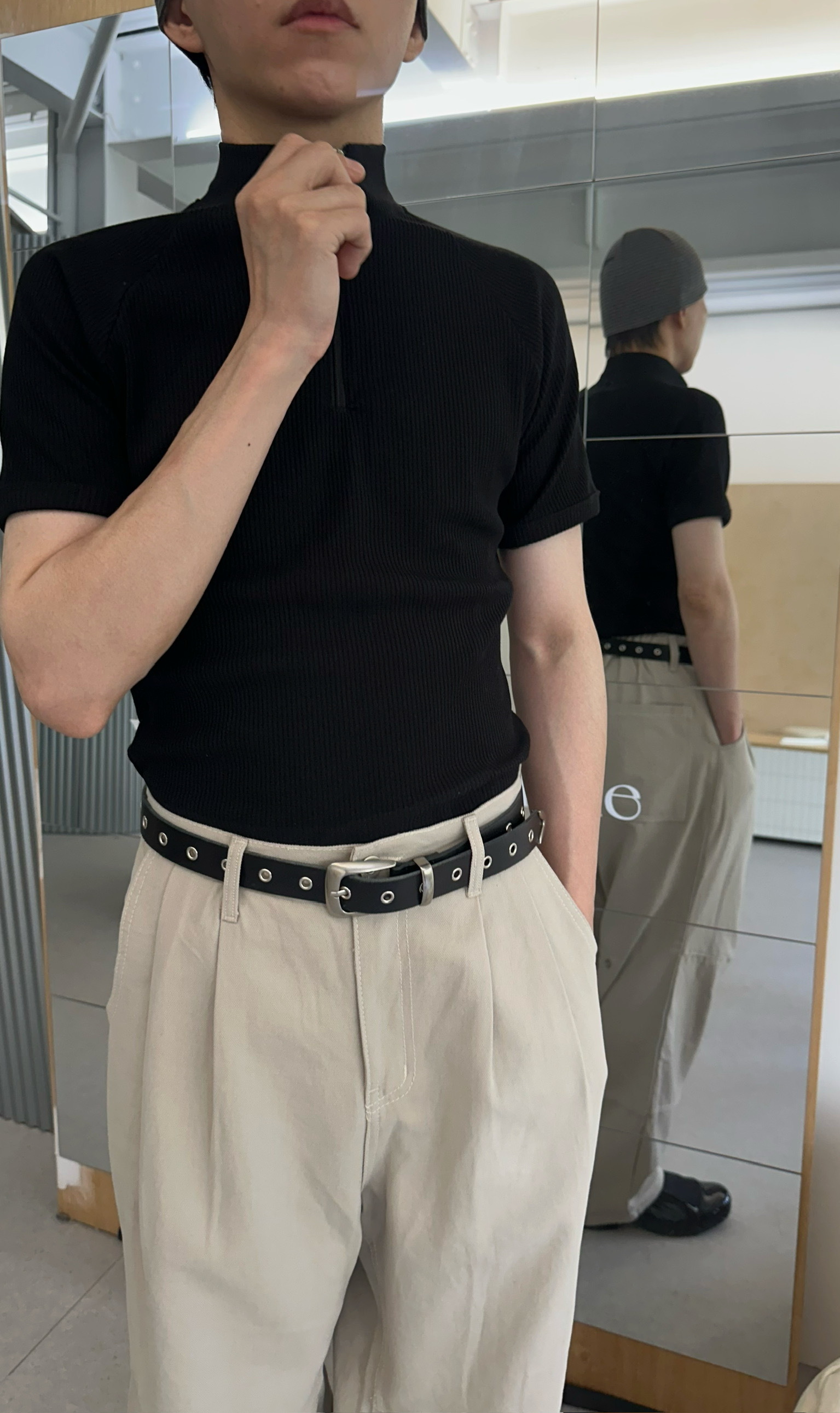 金屬孔洞皮帶（必買）