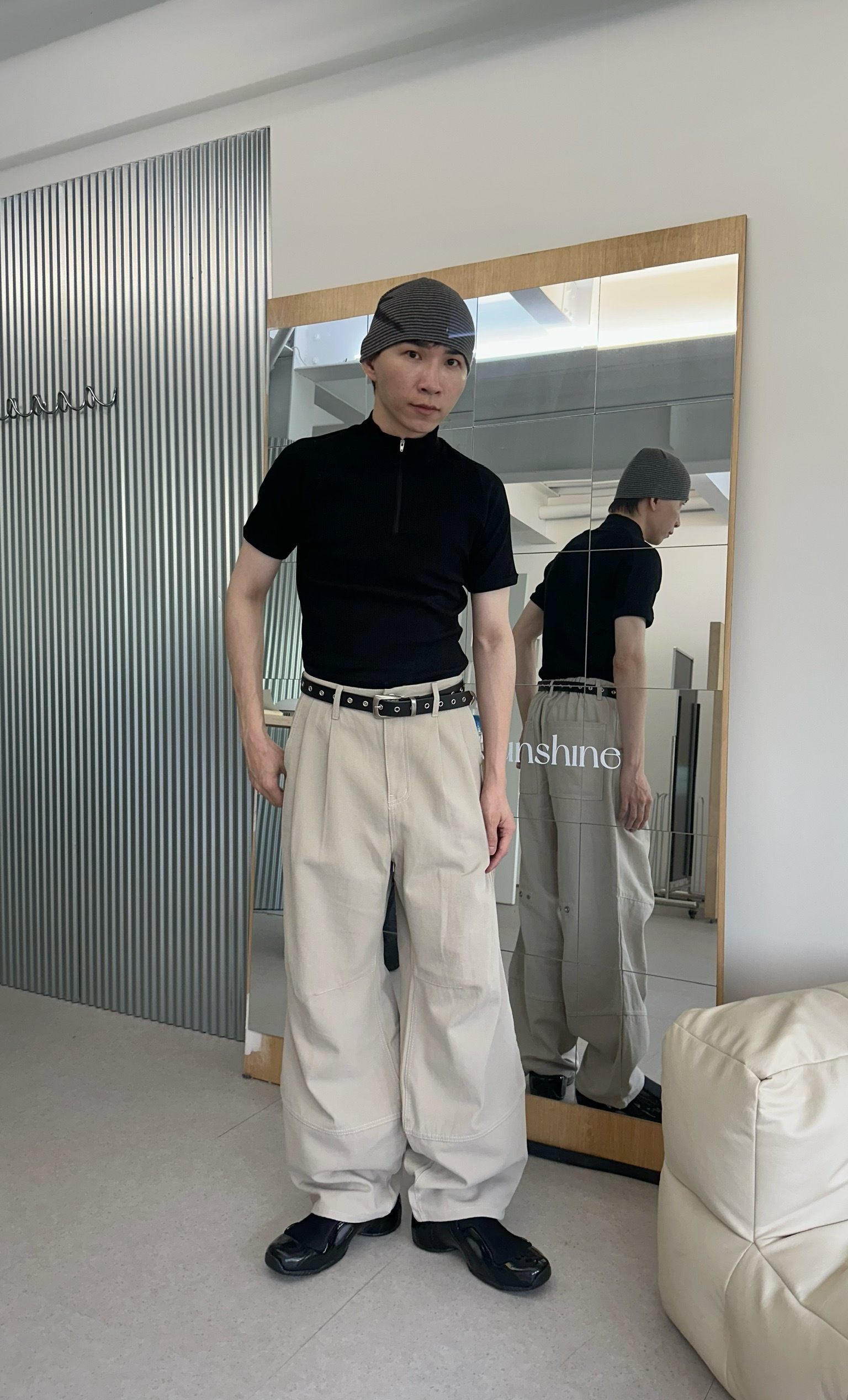 時髦貼身半領上衣