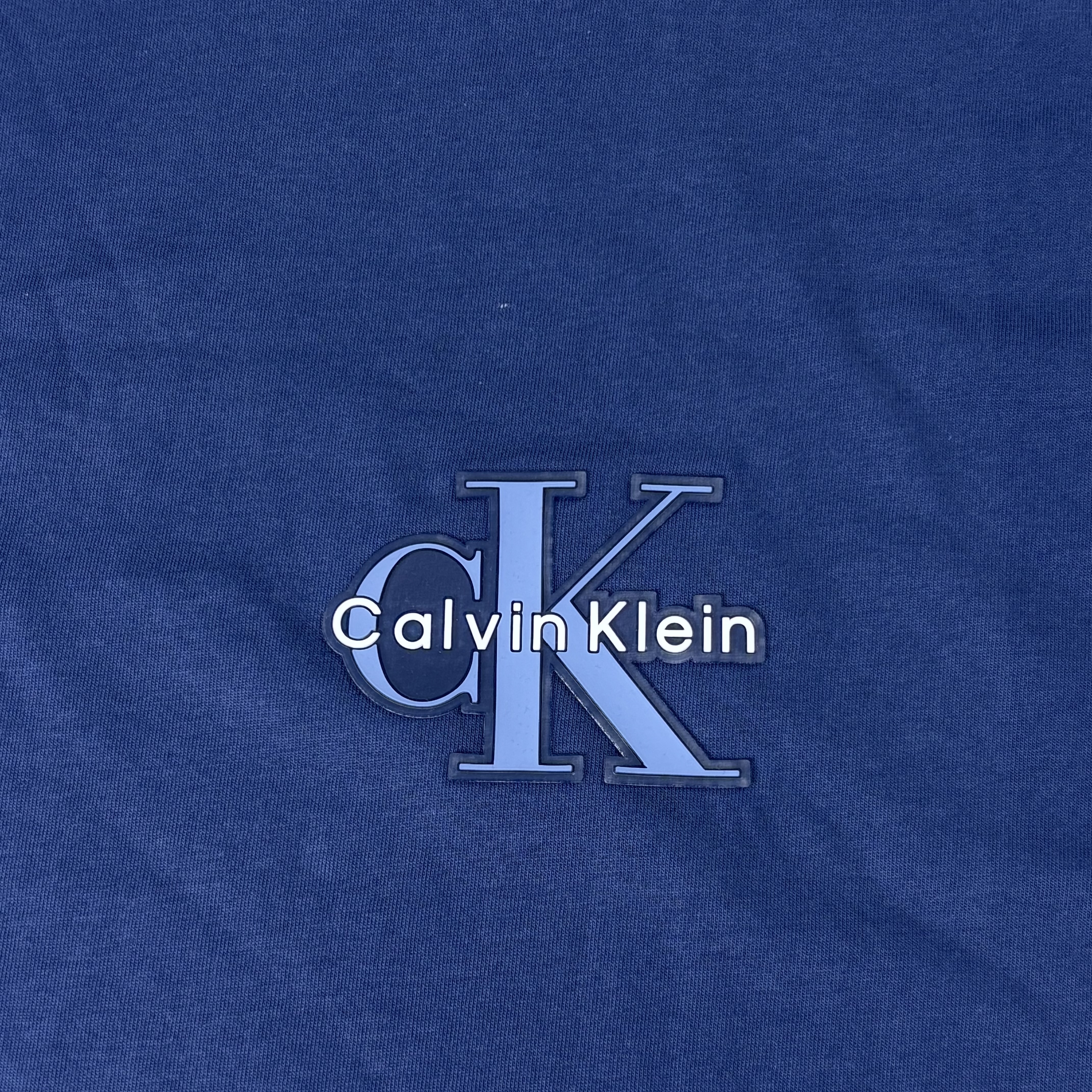 Calvin Klein Jeans 軟標LOGO短袖 (藍)