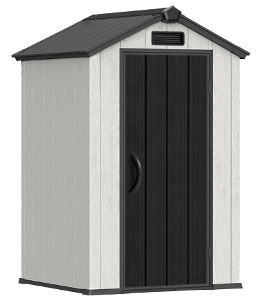 APEX ROOF RESIN STORAGE SHED 4X4’