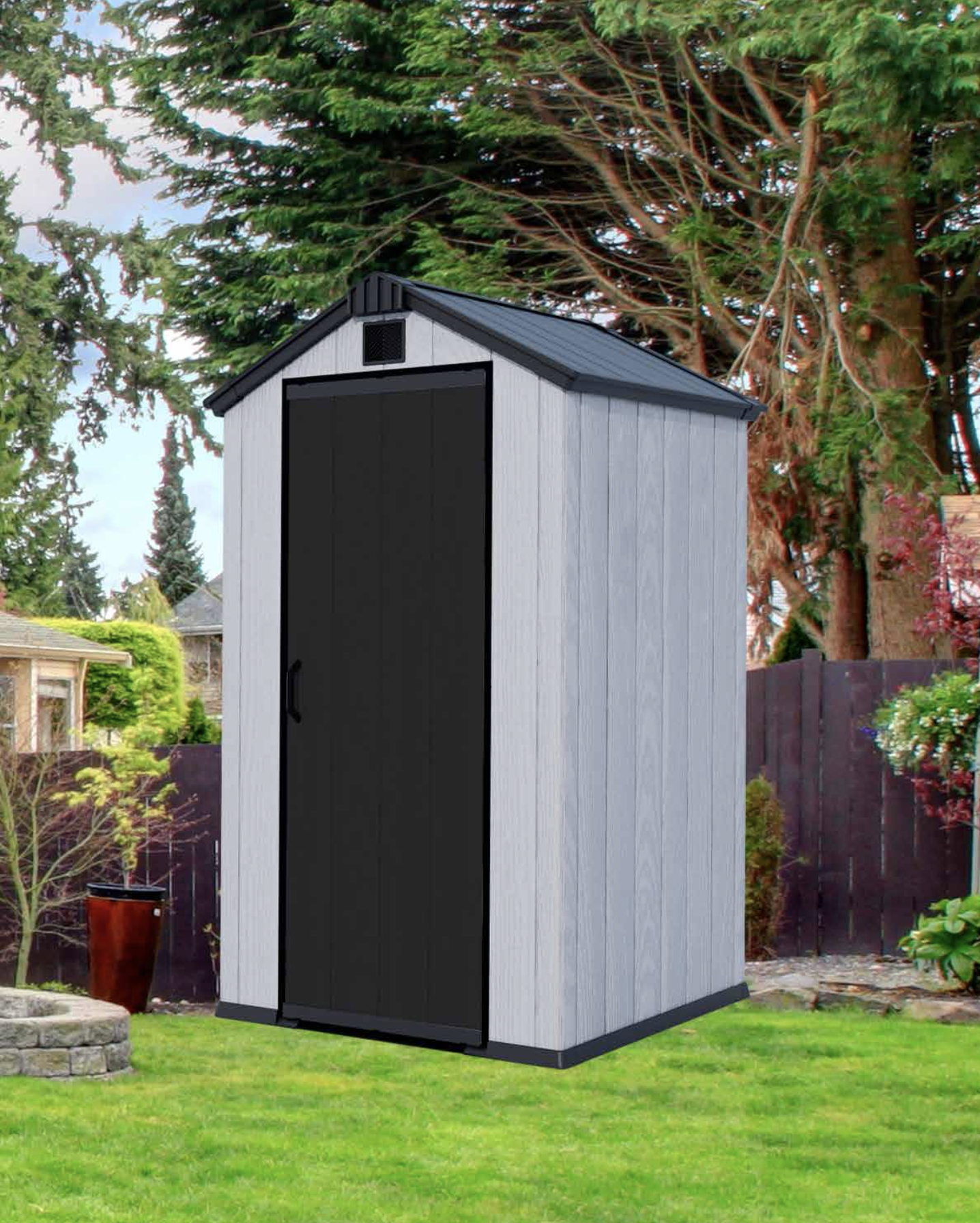 APEX ROOF RESIN STORAGE SHED 4X4’