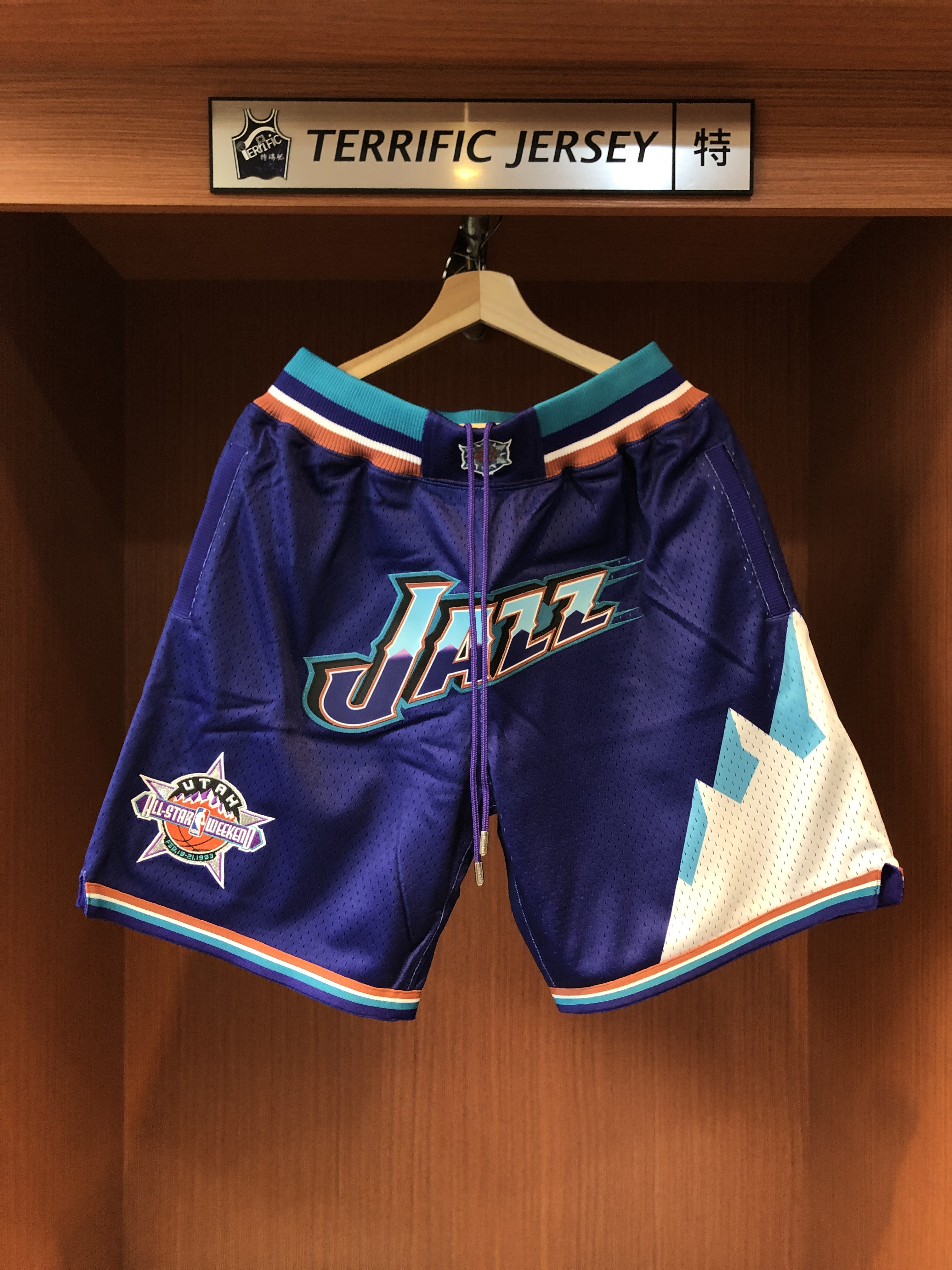 NBA球褲 猶他爵士 紫冰山 Just Don X M&N Authentic Shorts 聯名款 電繡 有口袋 全新