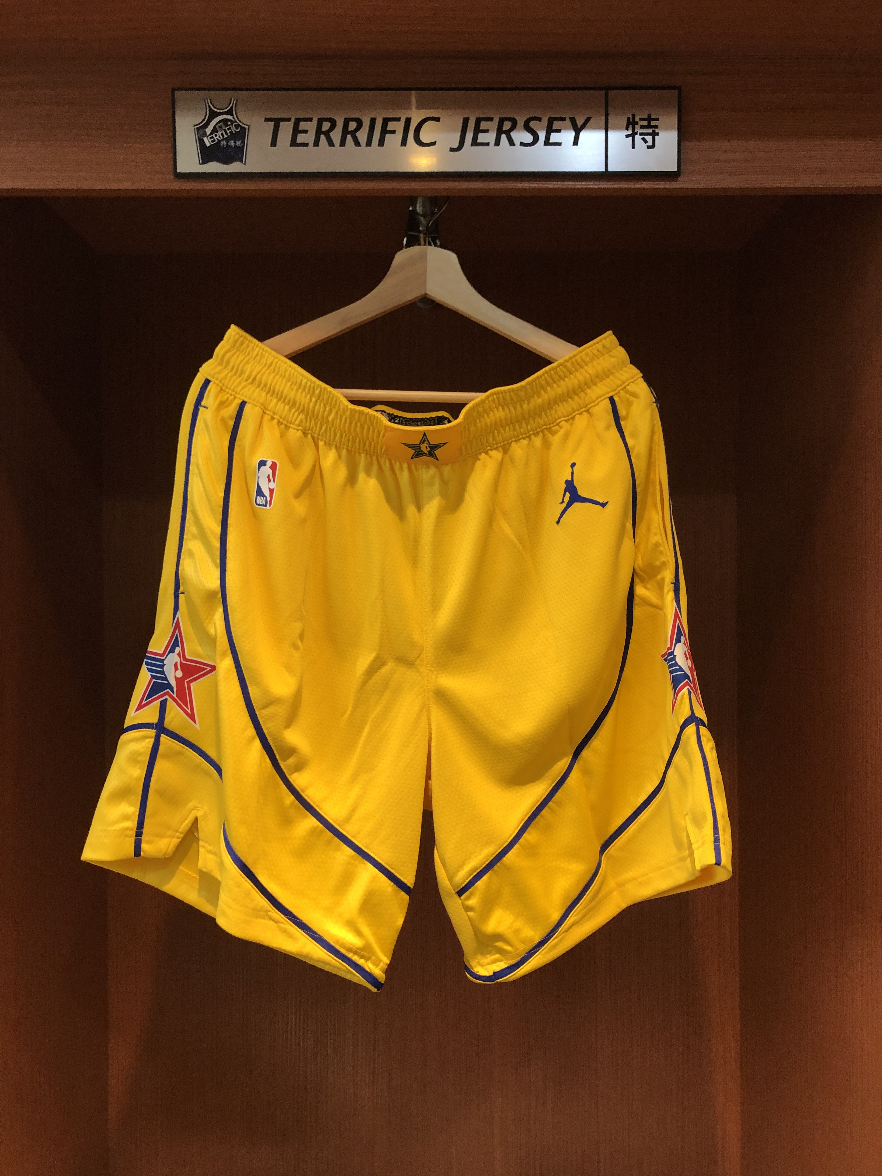 NBA球褲 All Star Game 20-21明星賽黃球褲 Jordan Swingman Shorts 球迷版 有口袋 全新