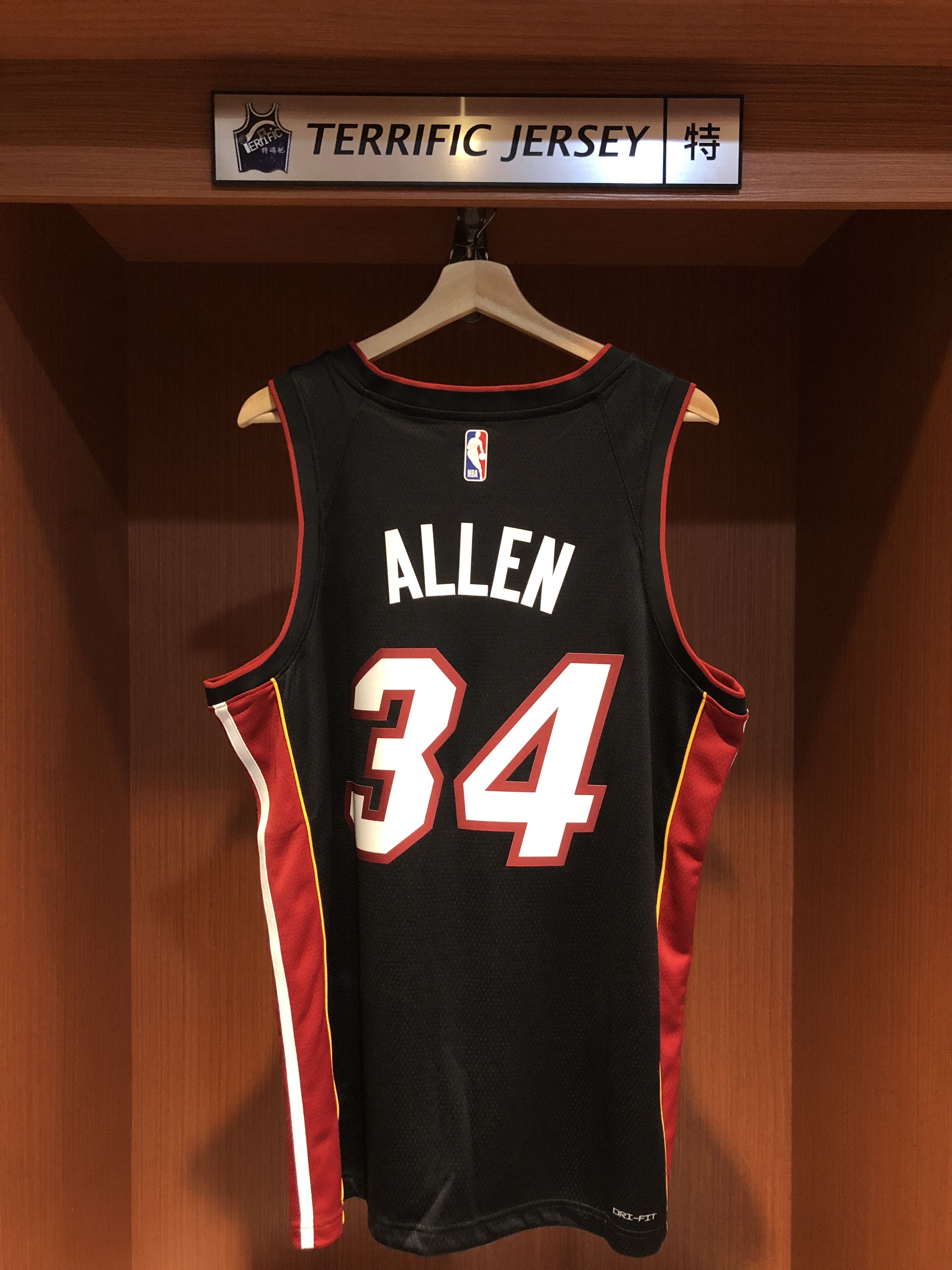 NBA球衣 Ray Allen 邁阿密熱火黑 Icon Nike Swingman 球迷版 熱轉印 全新