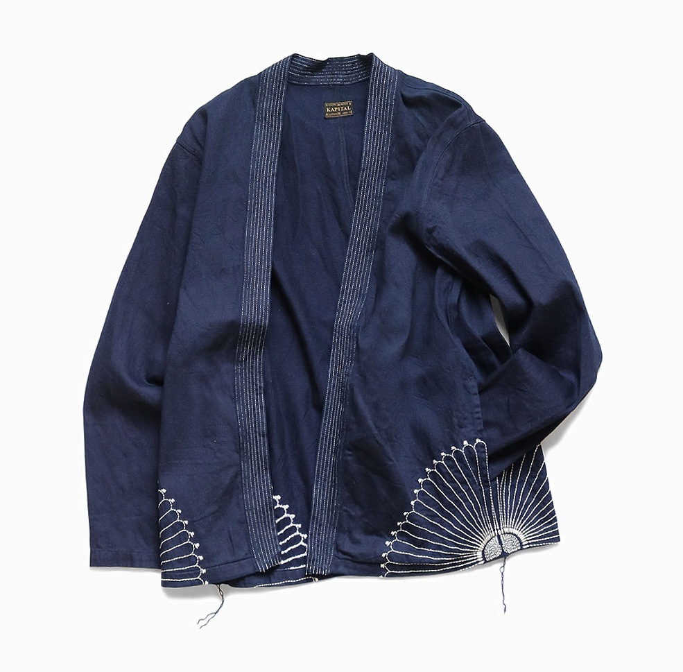 RE-STOCK: KAPITAL INDIGO 8oz DENIM KAKASHI SHIRT (Furoshiki Embroidery) - SIZE 2 PRE ORDER ITEM (預訂中)