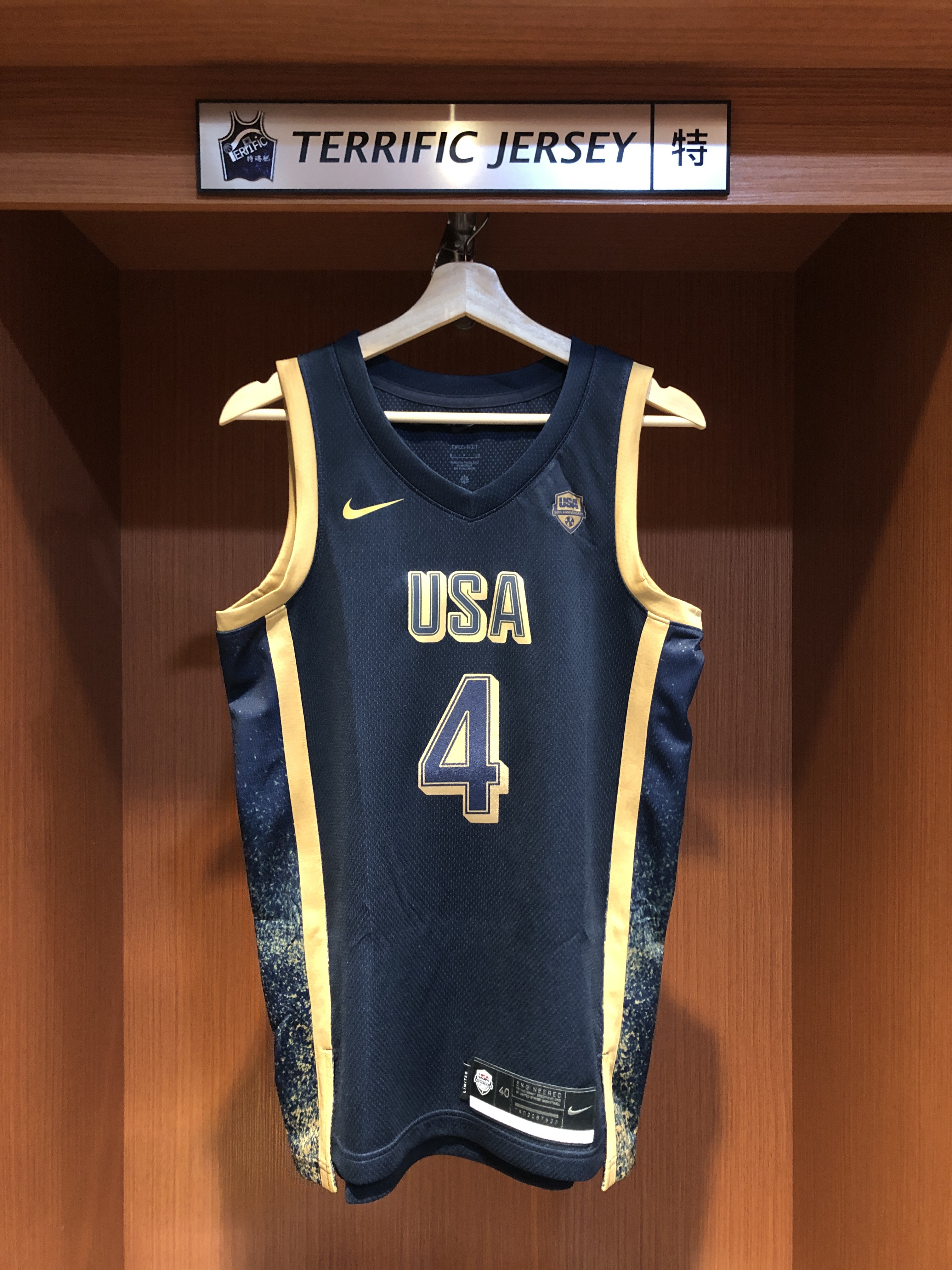 NBA球衣 Stephen Curry 巴黎奧運 USA 美國隊 深藍 50周年紀念 金邊 Nike Swingman 球迷版 熱轉印 全新