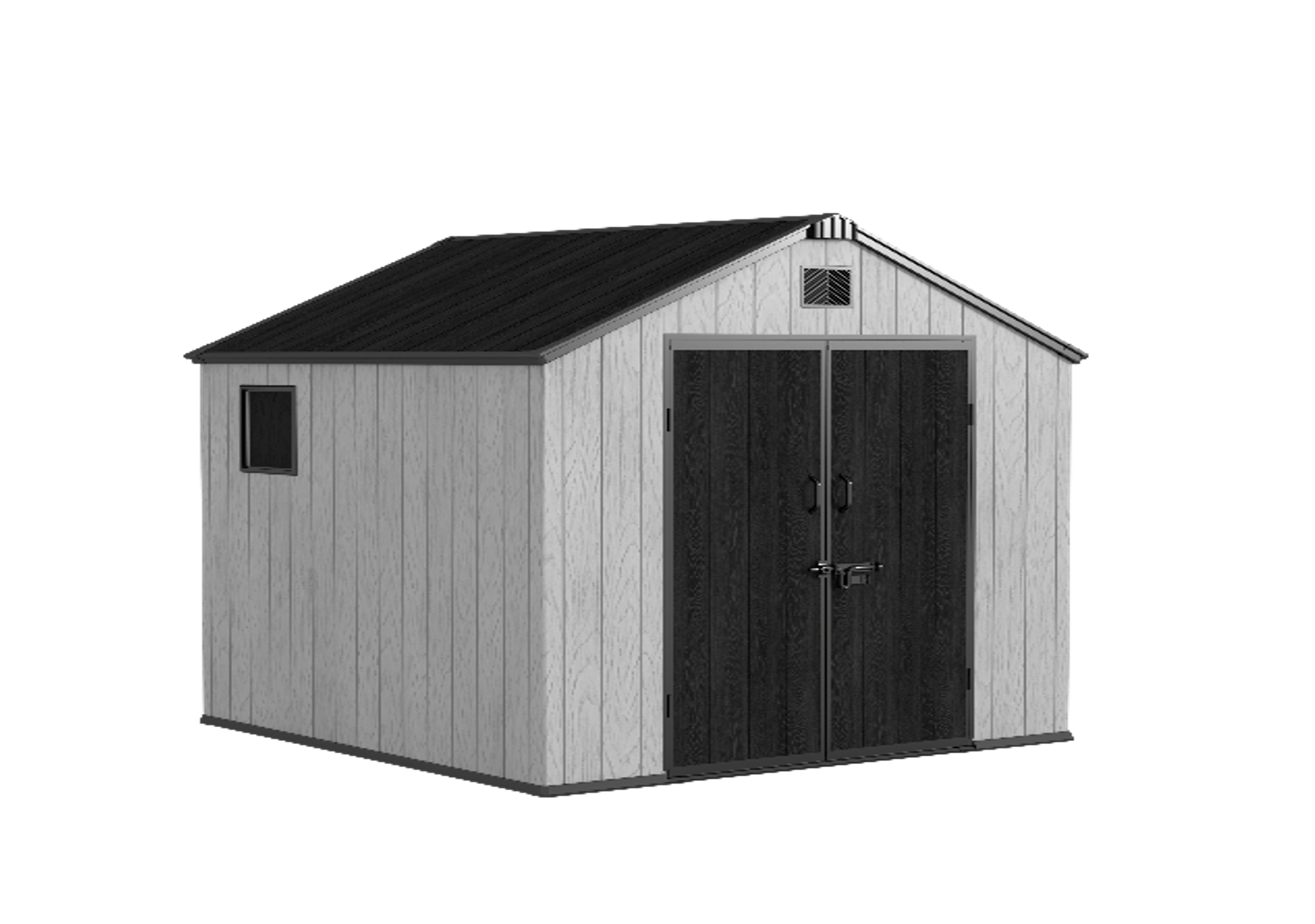 APEX ROOF RESIN STORAGE SHED 8X8’