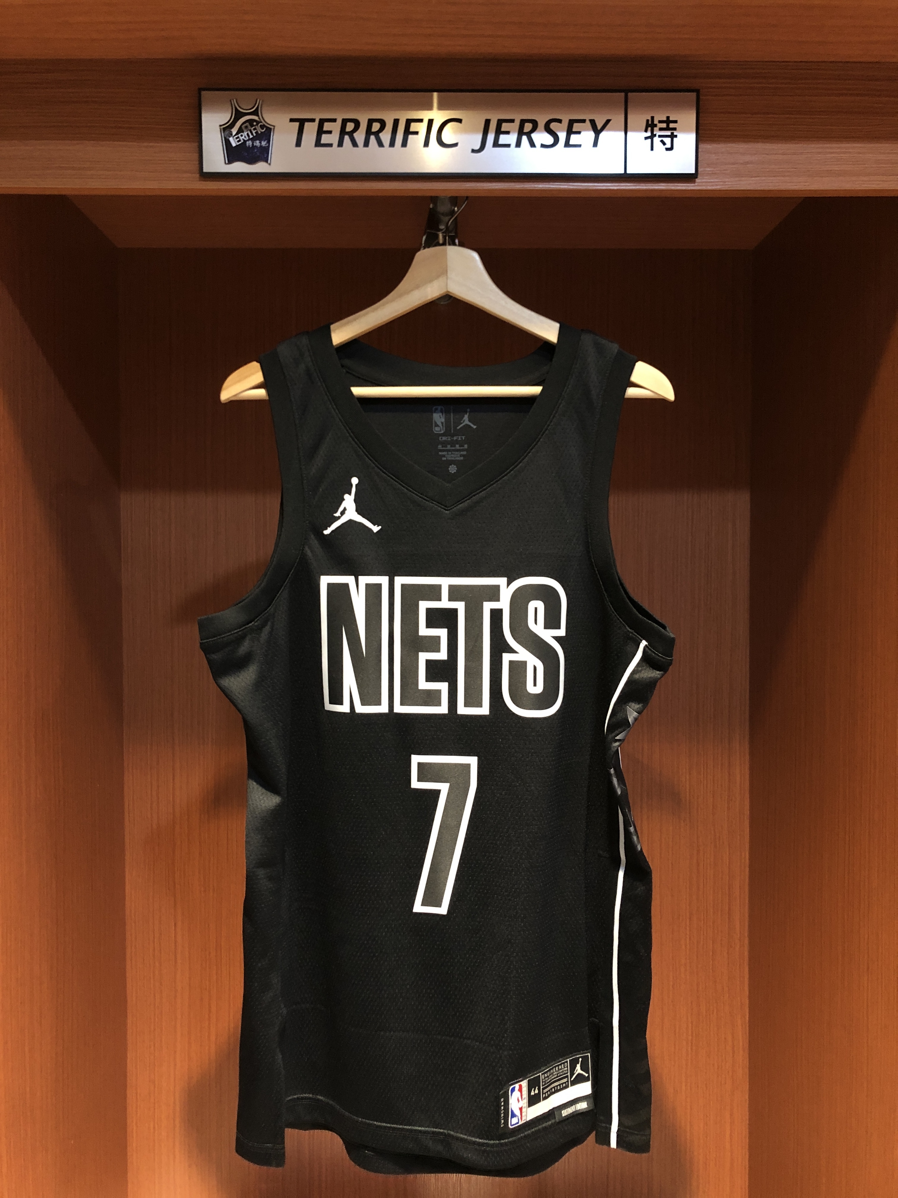 NBA球衣 Kevin Durant 布魯克林籃網黑星 Statement Jordan Swingman 球迷版 熱轉印 全新