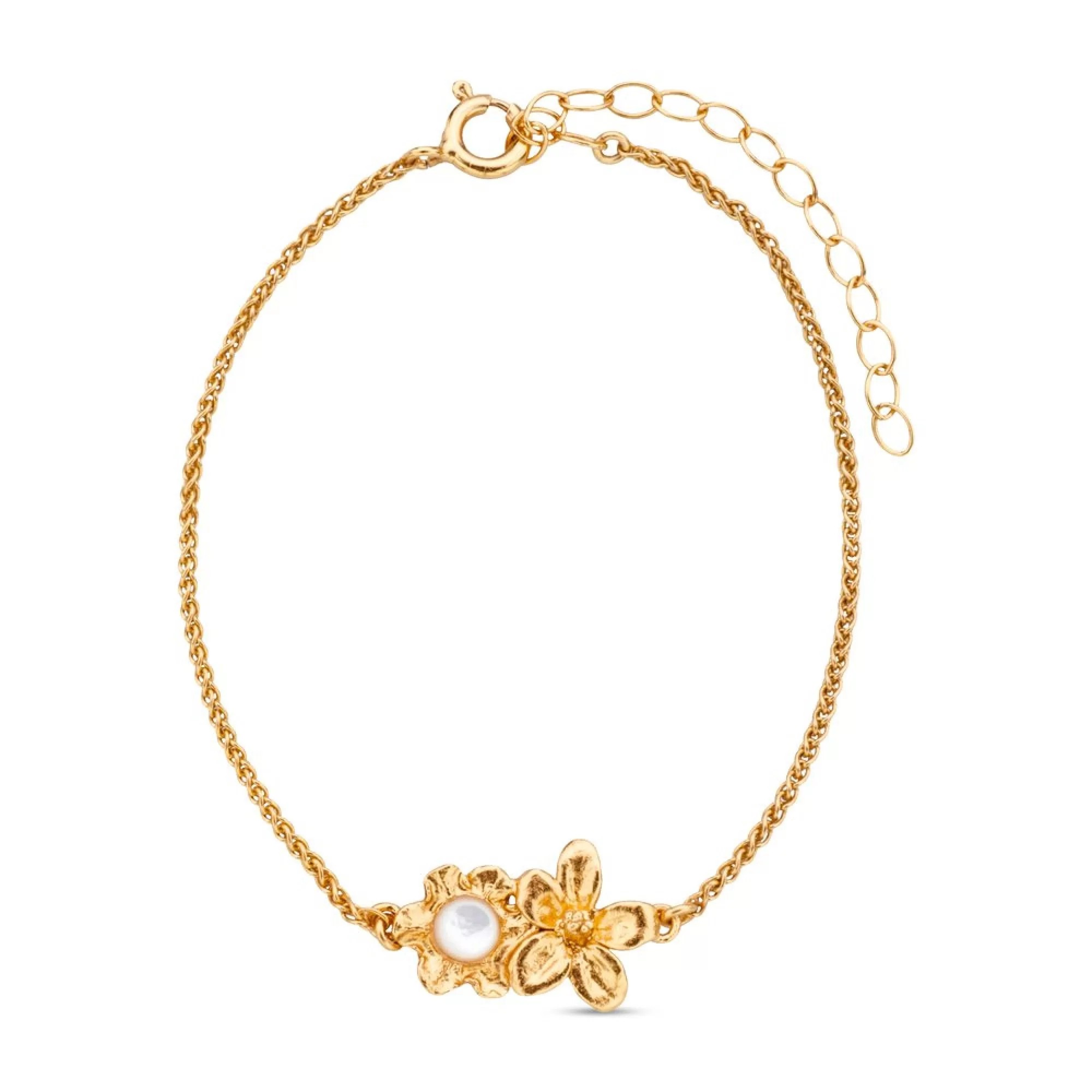 1TA0524-053 THALLO Nefeli Bracelet Mini 24K Gold Vermeil on Sterling Silver Mop #s279b (A-SK-E)