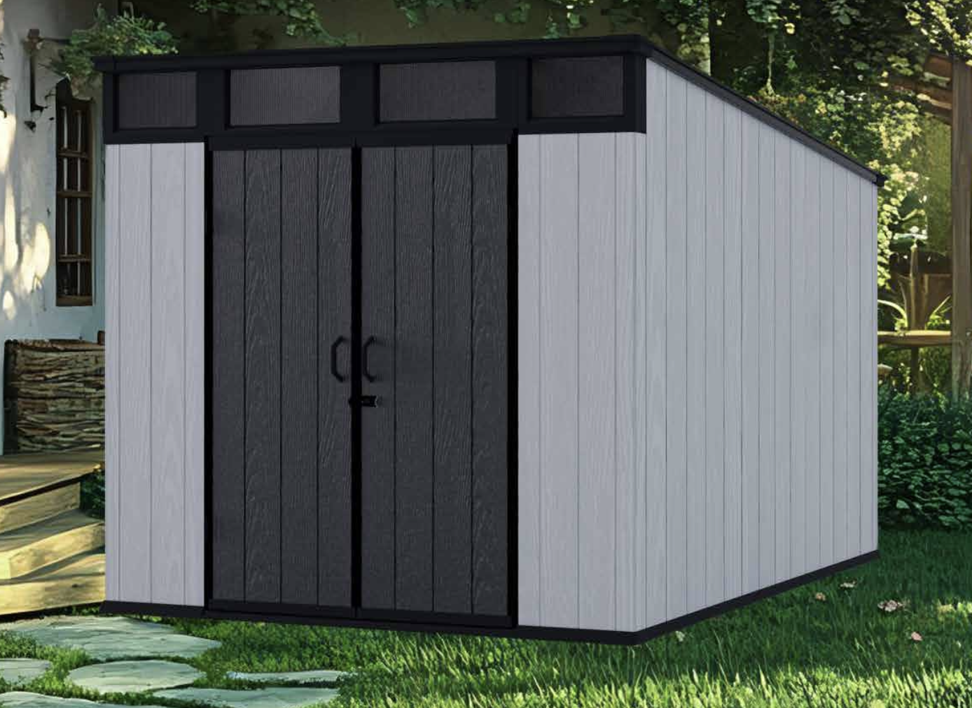 PENT ROOF RESIN STORAGE SHED 8X8’