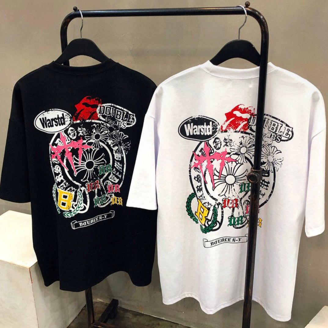 英文字圖案短袖Tee Double-B-012T