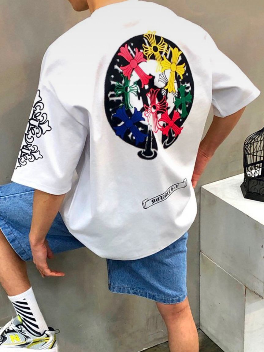 英文字圖案短袖Tee Double-B-013T