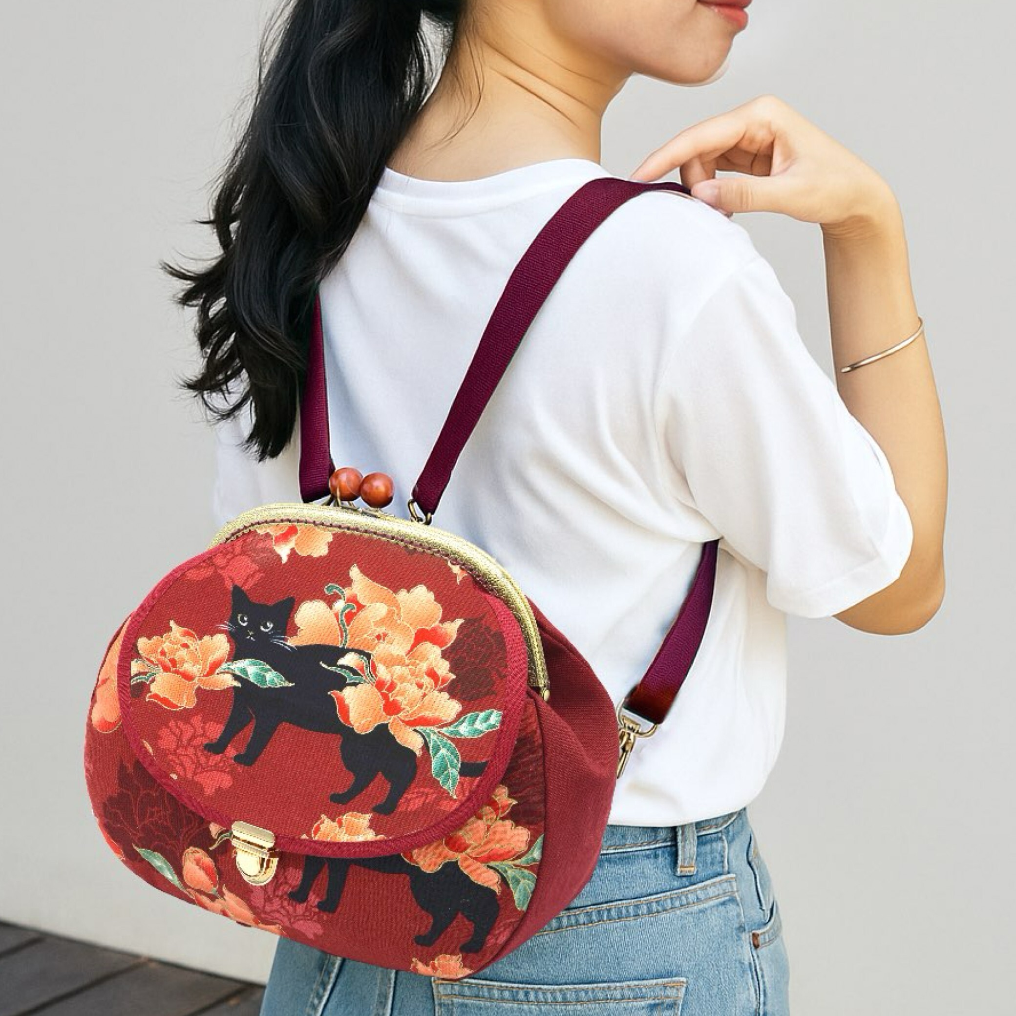 蓋子口袋肩背後背包【成品包】