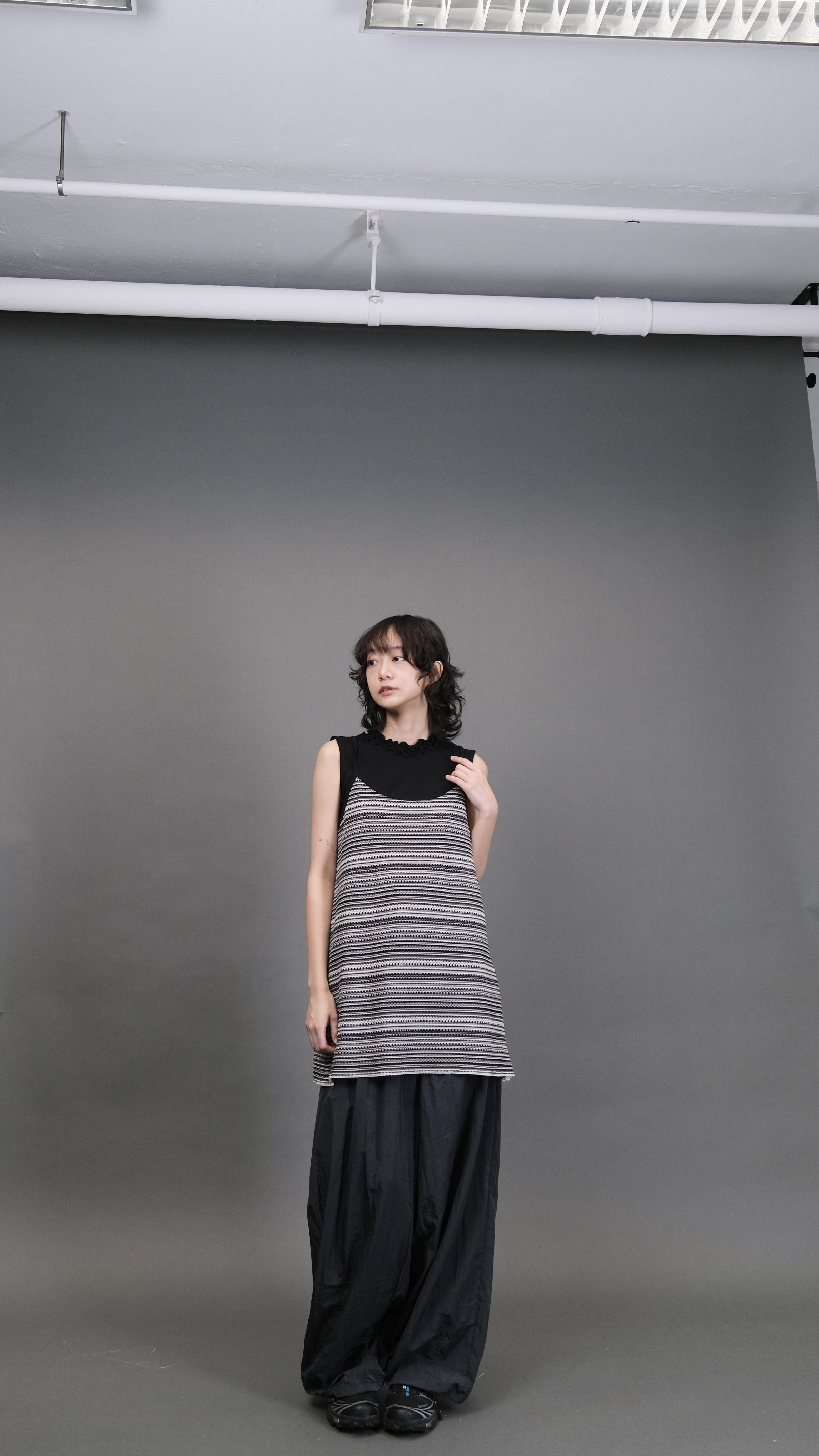 靚撞色間條長layer