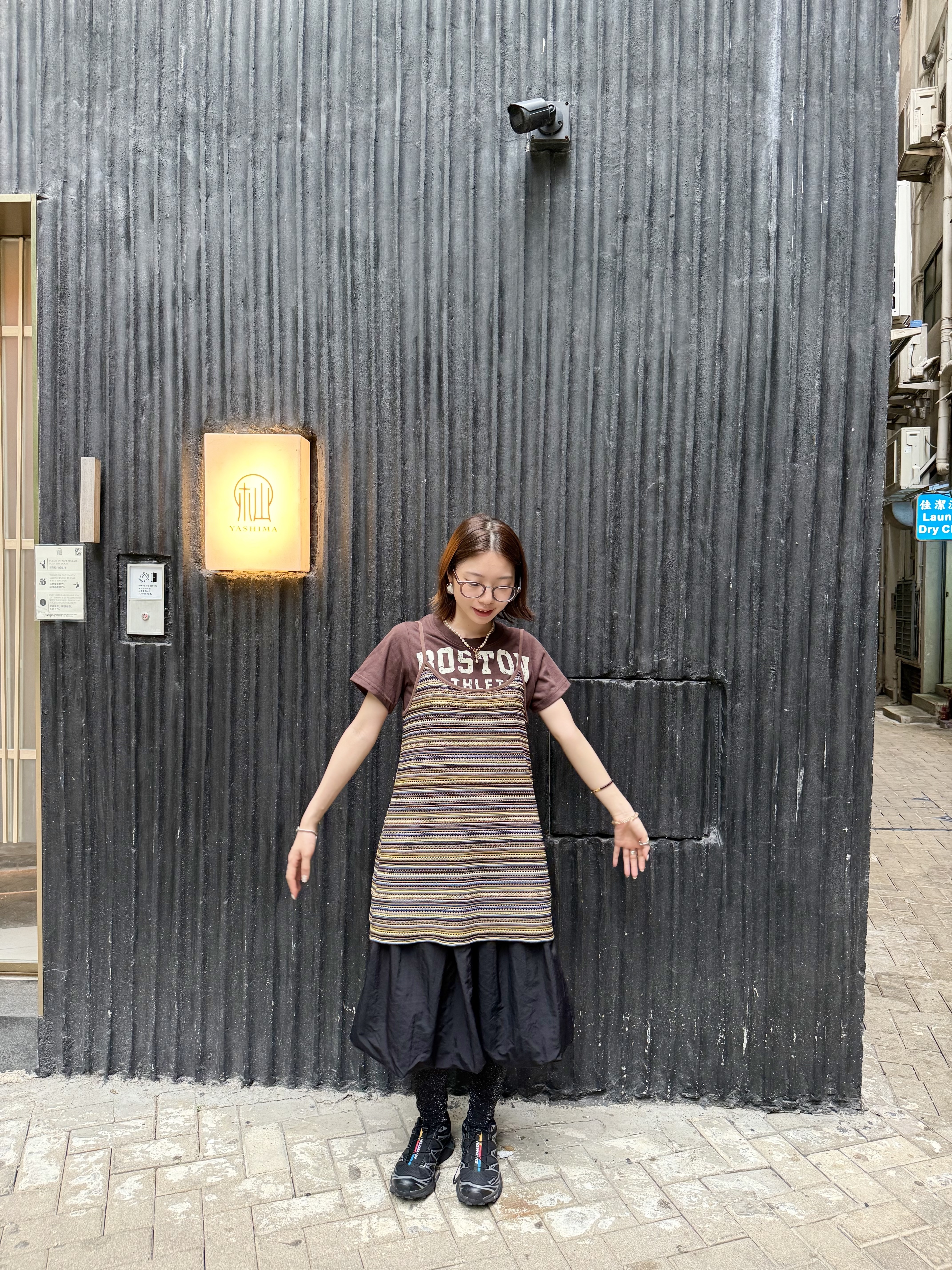 靚撞色間條長layer