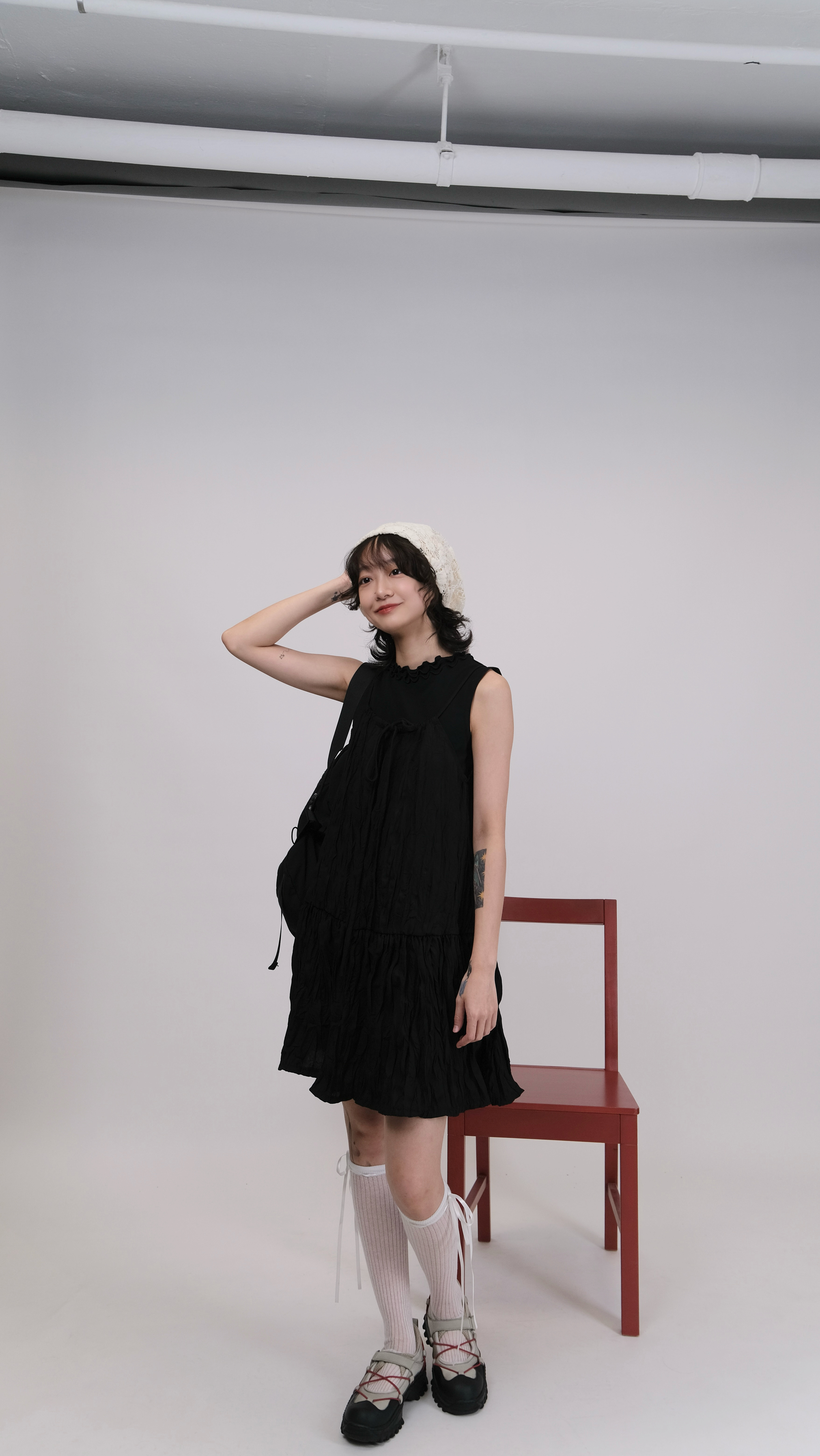 [三色入] 就就bow單層吊帶ops(black)