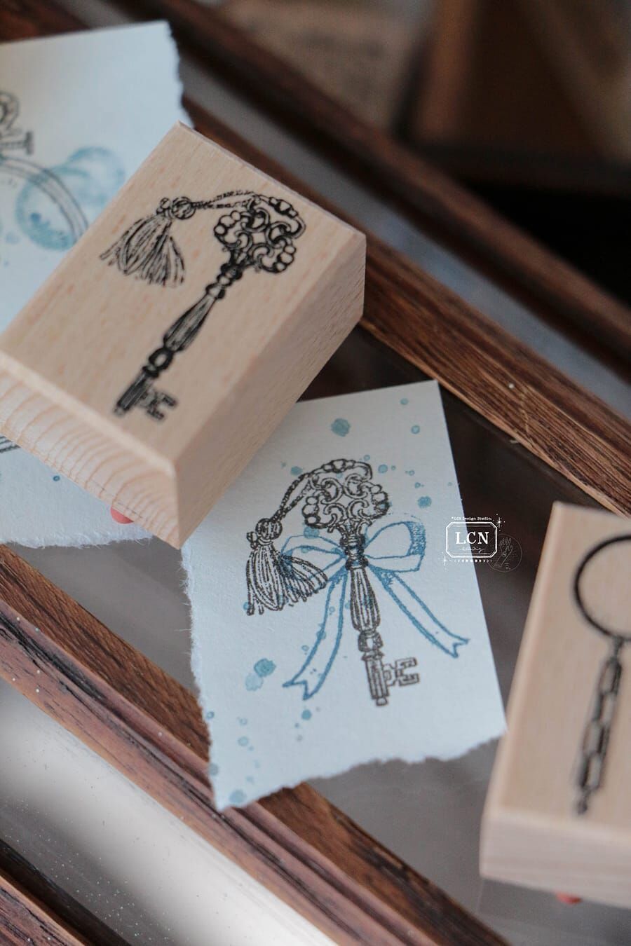 古董鑰匙 櫸木印章｜｜吉LCN