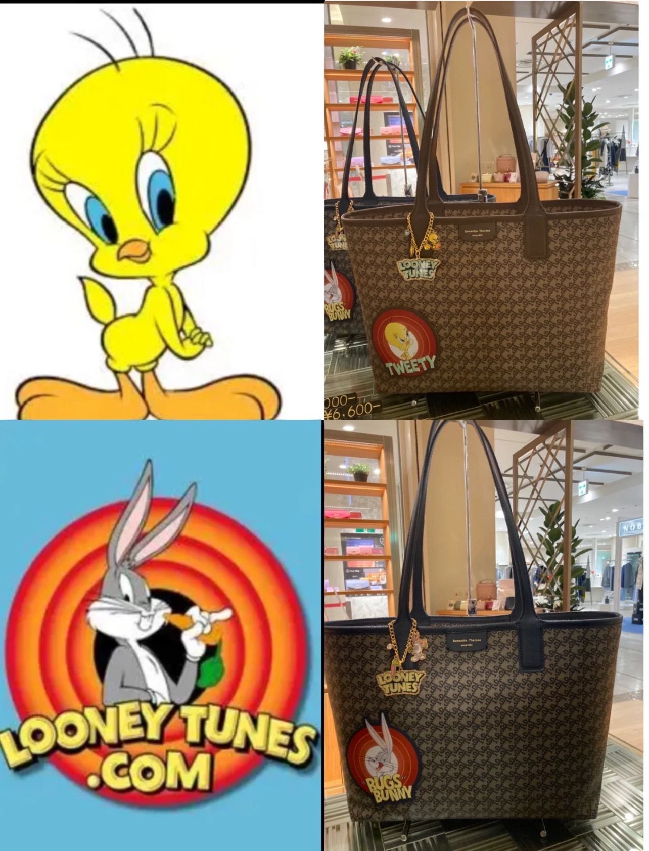 Samantha Thavasa × Looney Tunes 聯名托特包