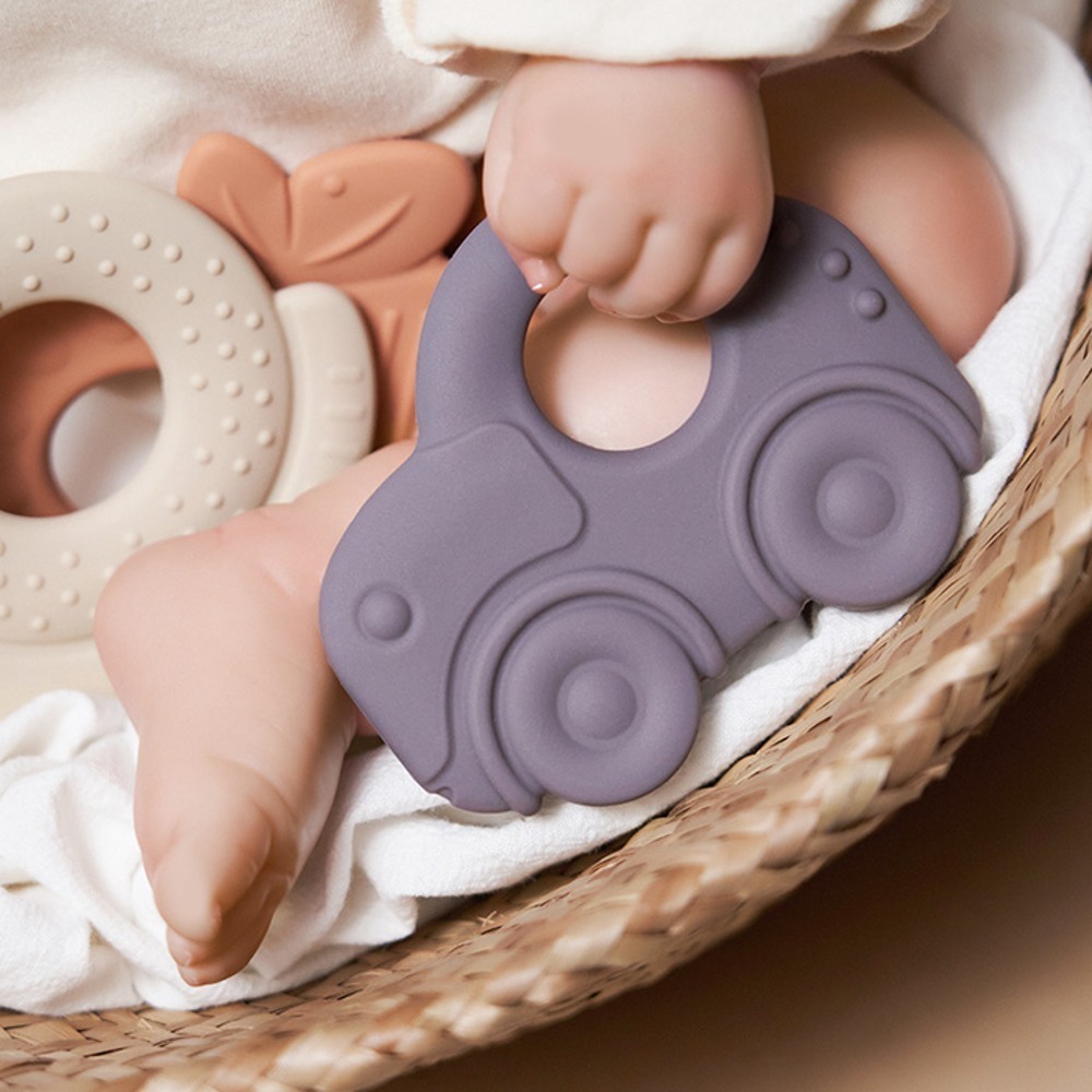 Mother-K 矽膠牙膠 Jam Jam 3件裝 (蘋果,汽車,蝸牛)