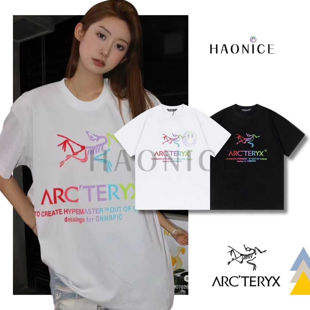 【HAO NICE 】加拿大🇨🇦品牌 上海經銷商ARCTERYX 始祖鳥 25SS 春夏新款 經典彩虹小鳥大LOGO 百搭款短T🔥