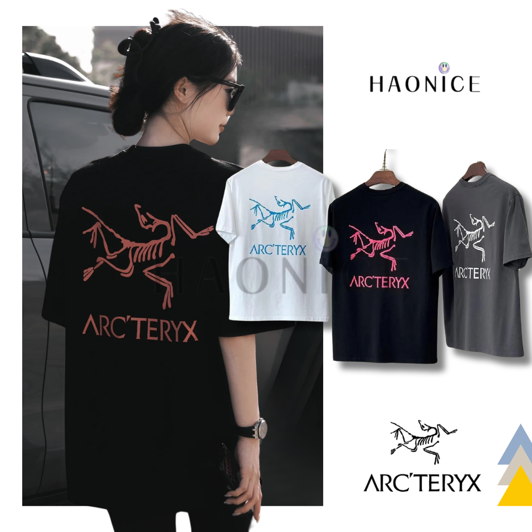 【HAO NICE 】加拿大🇨🇦品牌 上海經銷商ARCTERYX 始祖鳥 25SS 春夏新款 經典粉色小鳥大LOGO 素色百搭短T🔥