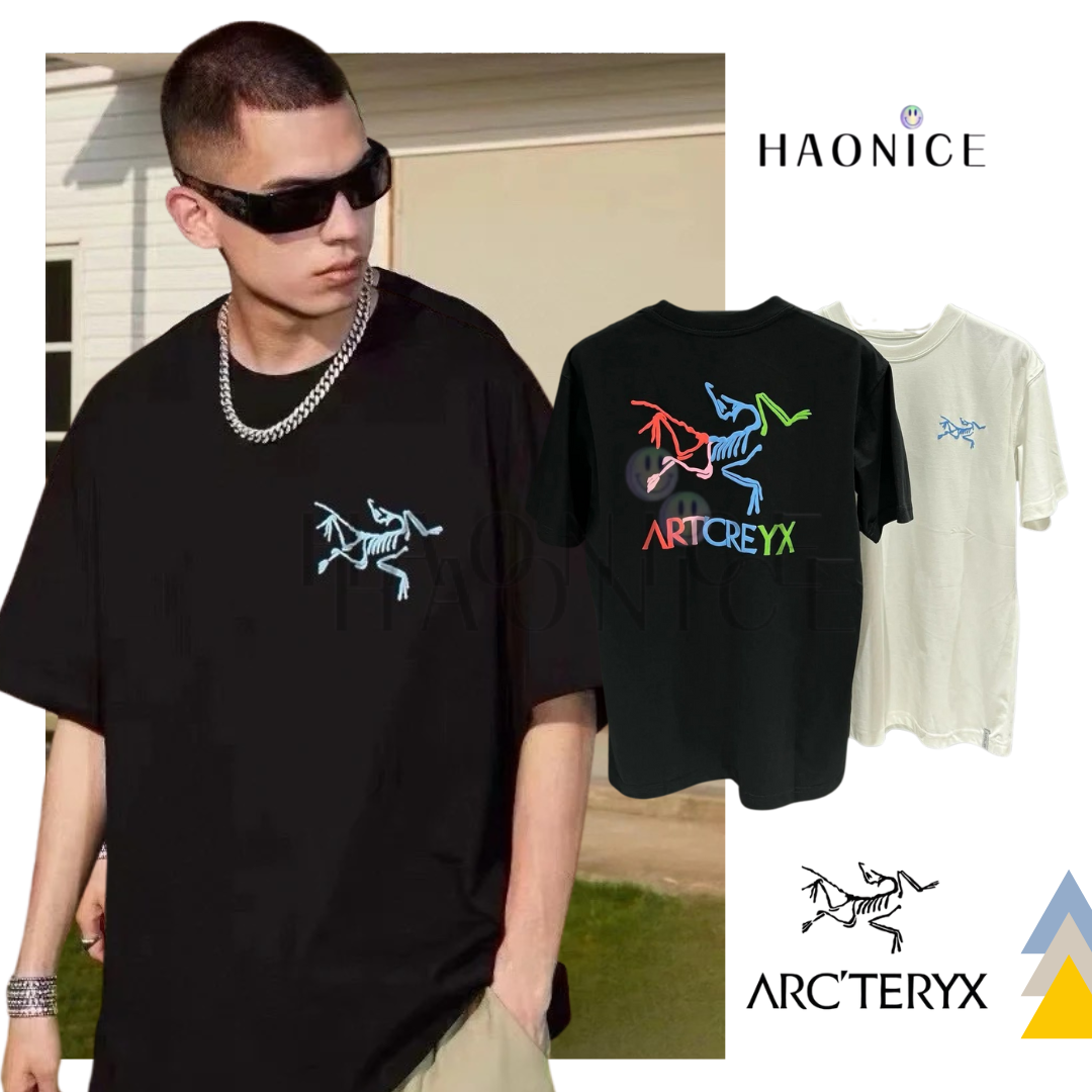 【HAO NICE 】加拿大🇨🇦品牌 上海經銷商ARCTERYX 始祖鳥 25SS 春夏新款 前後經典彩色小鳥LOGO 素色百搭短T🔥