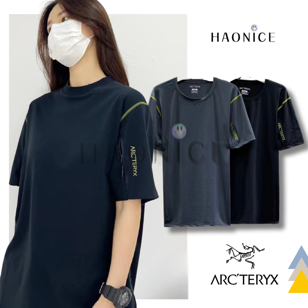 【HAO NICE 】加拿大🇨🇦品牌 上海經銷商ARCTERYX 始祖鳥 25SS 春夏新款 後頸經典小LOGO 袖子機能小口袋 素色百搭短T🔥