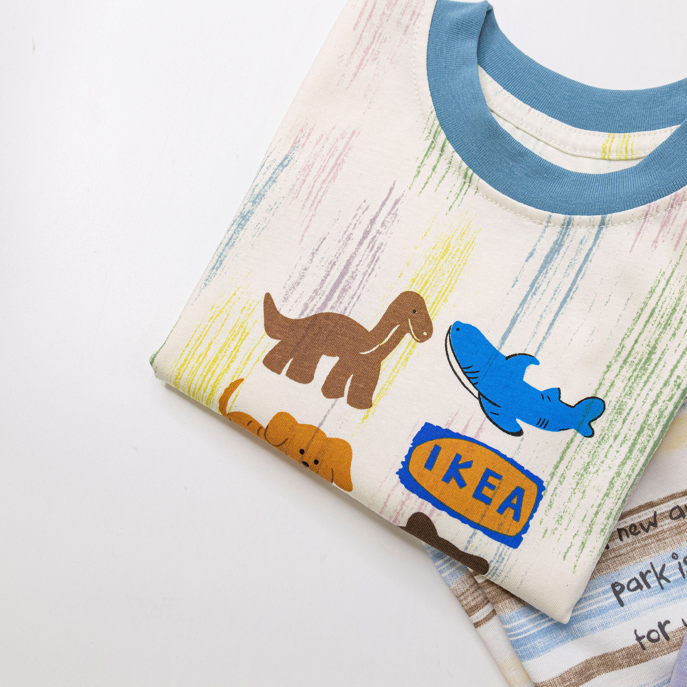 【H50296】動物炫彩刷漆設計上衣/短T