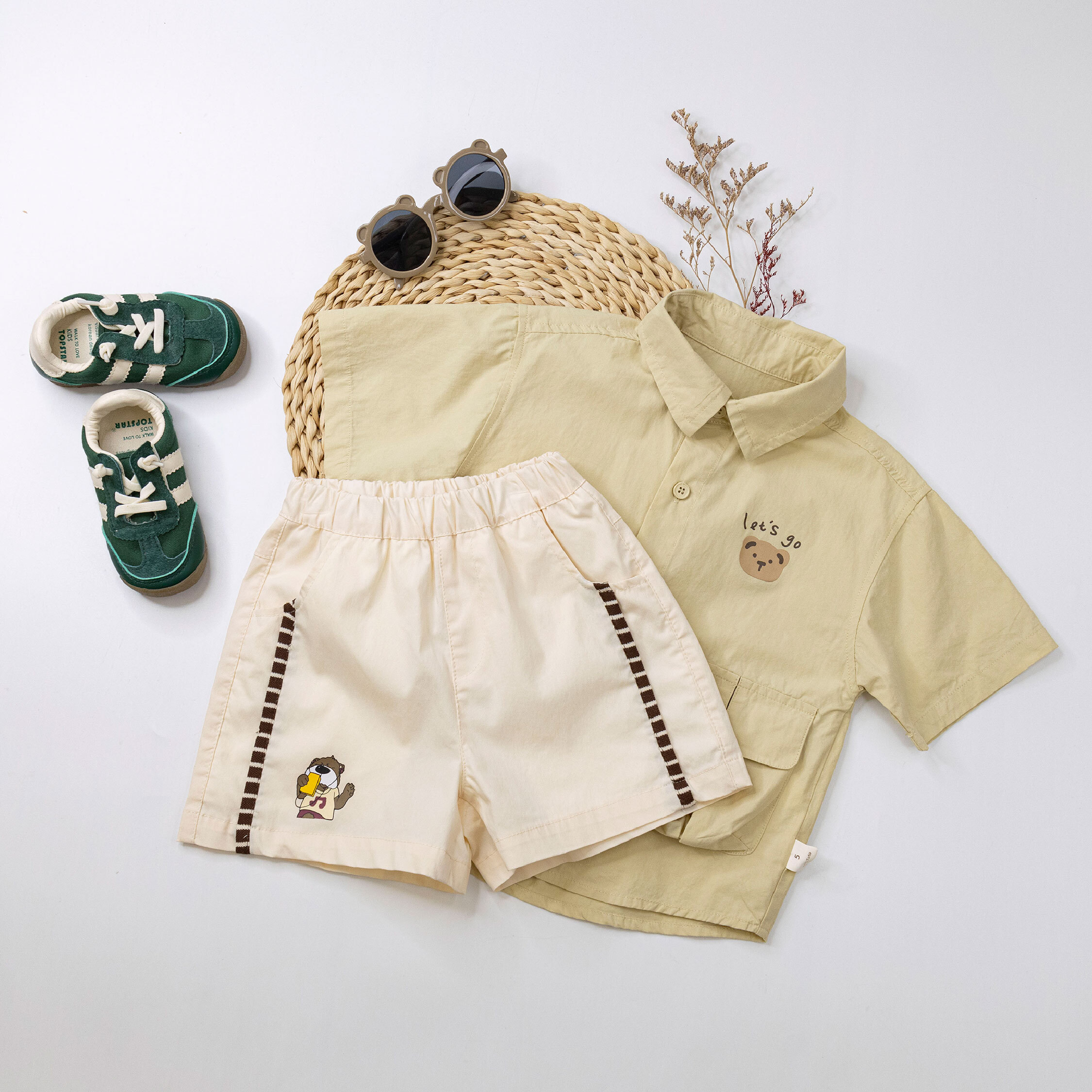 歡樂狗狗聽音樂休閒短褲 (H50332)