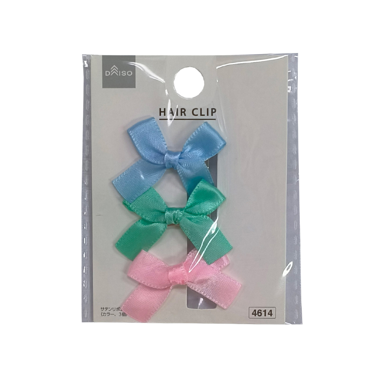 髮夾/緞帶 彩色 3入