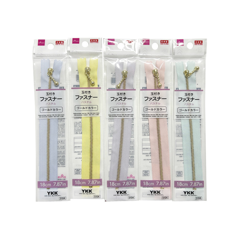 拉鍊/金色粉彩 5色 18cm