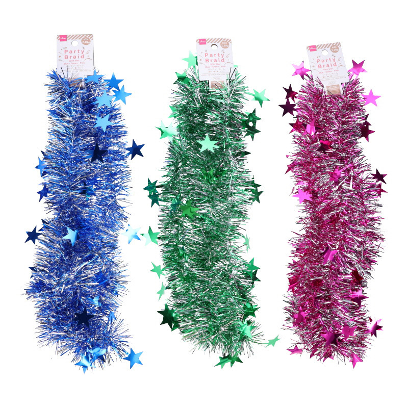 裝飾金蔥條/附星星 藍、綠、粉紅