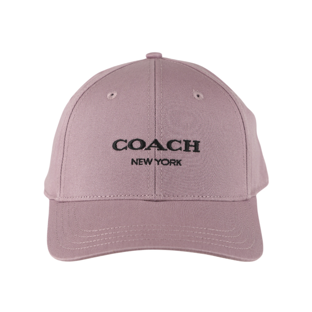 【COACH】刺繡標誌棉質棒球帽 XS-S (粉紫色)