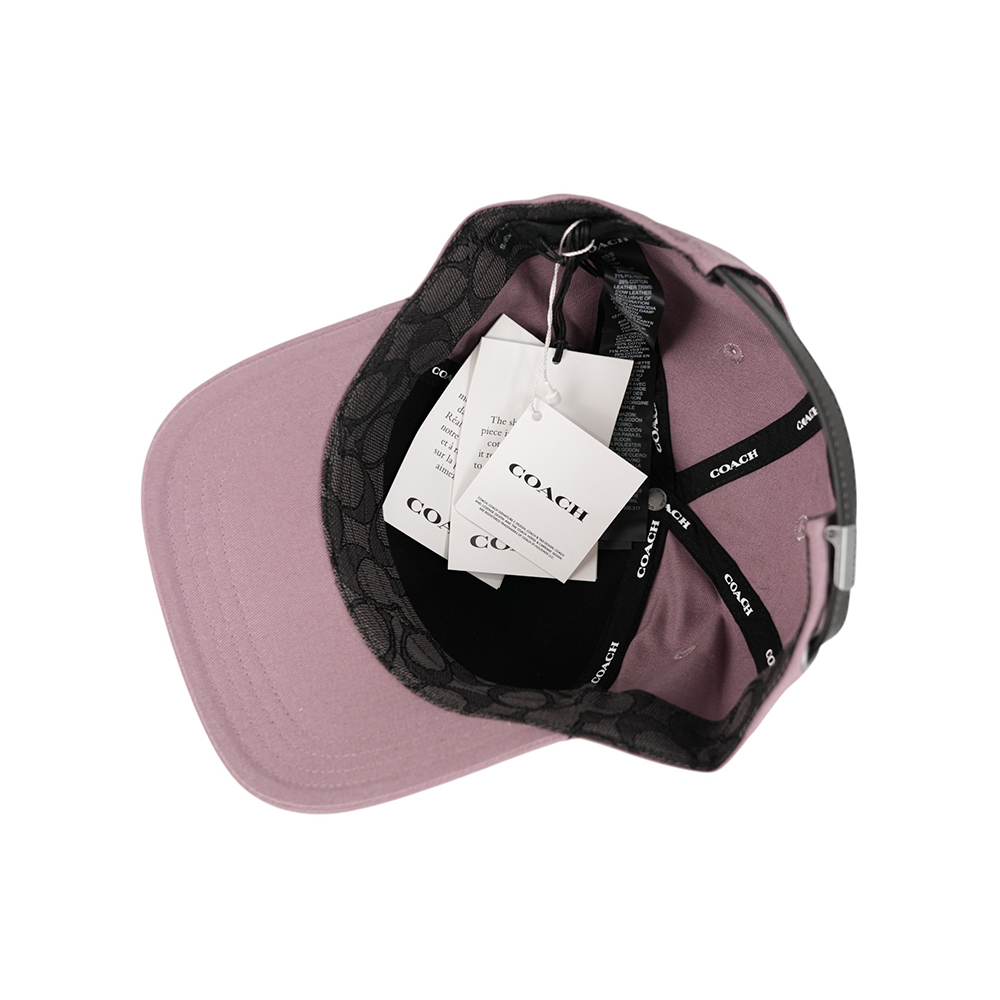 【COACH】刺繡標誌棉質棒球帽 XS-S (粉紫色) CAA64 NII